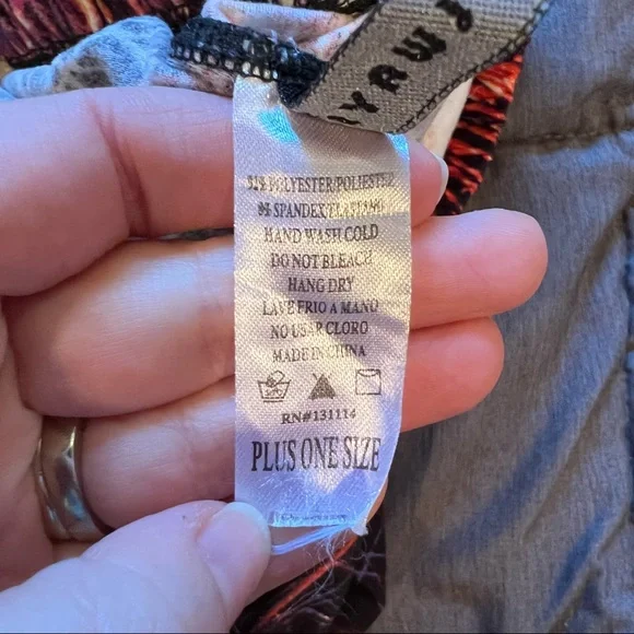 5 Pairs of Women’s Patterned Leggings One Size Comfort Fireworks Dogs Tie-Dye - Picture 10 of 16